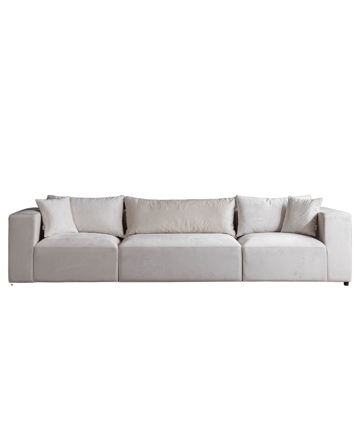 Canapé modulable AZRA velours Blanc