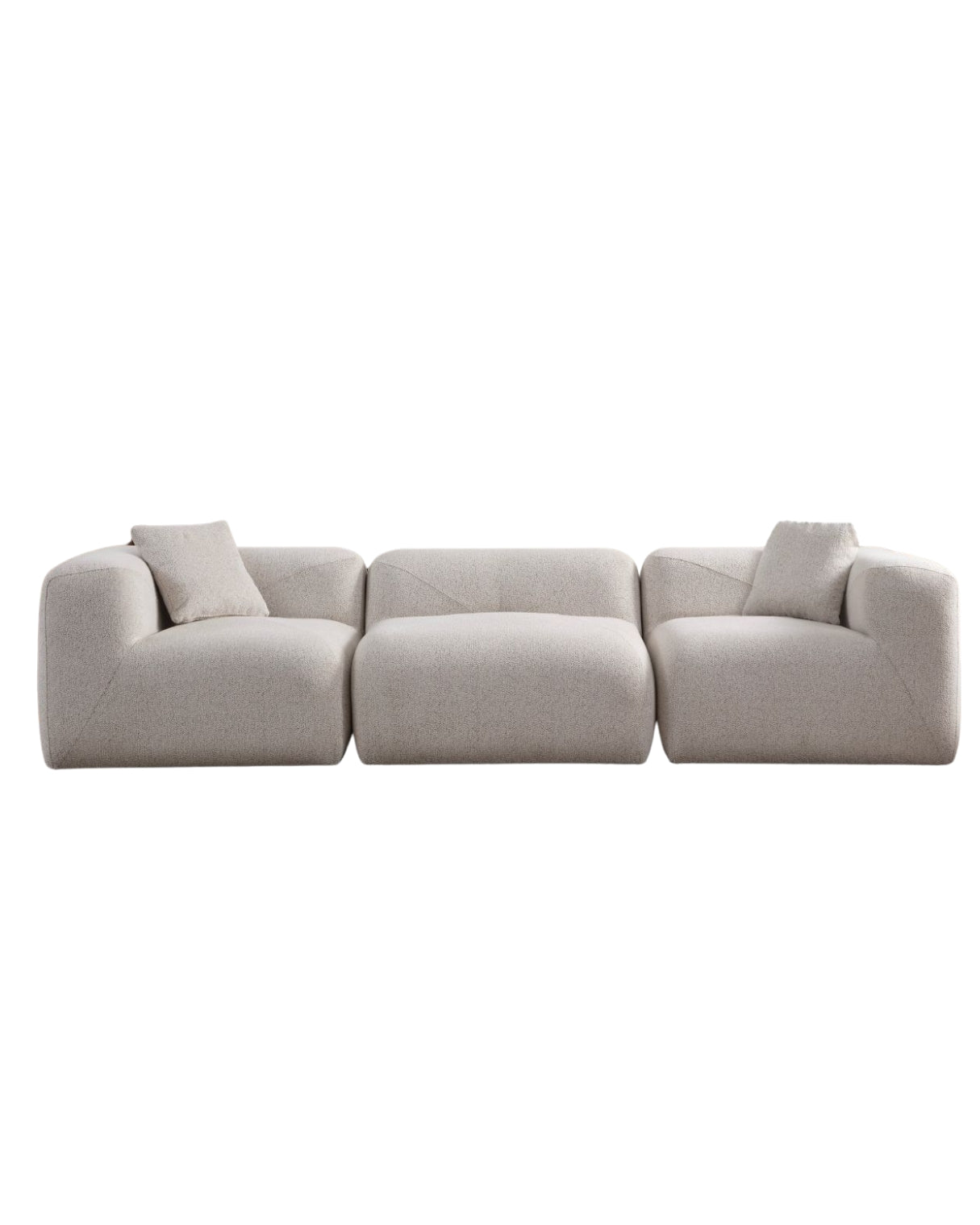 CANAPÉ 'NUAGE' CHENILLE BLANC CASSÉ