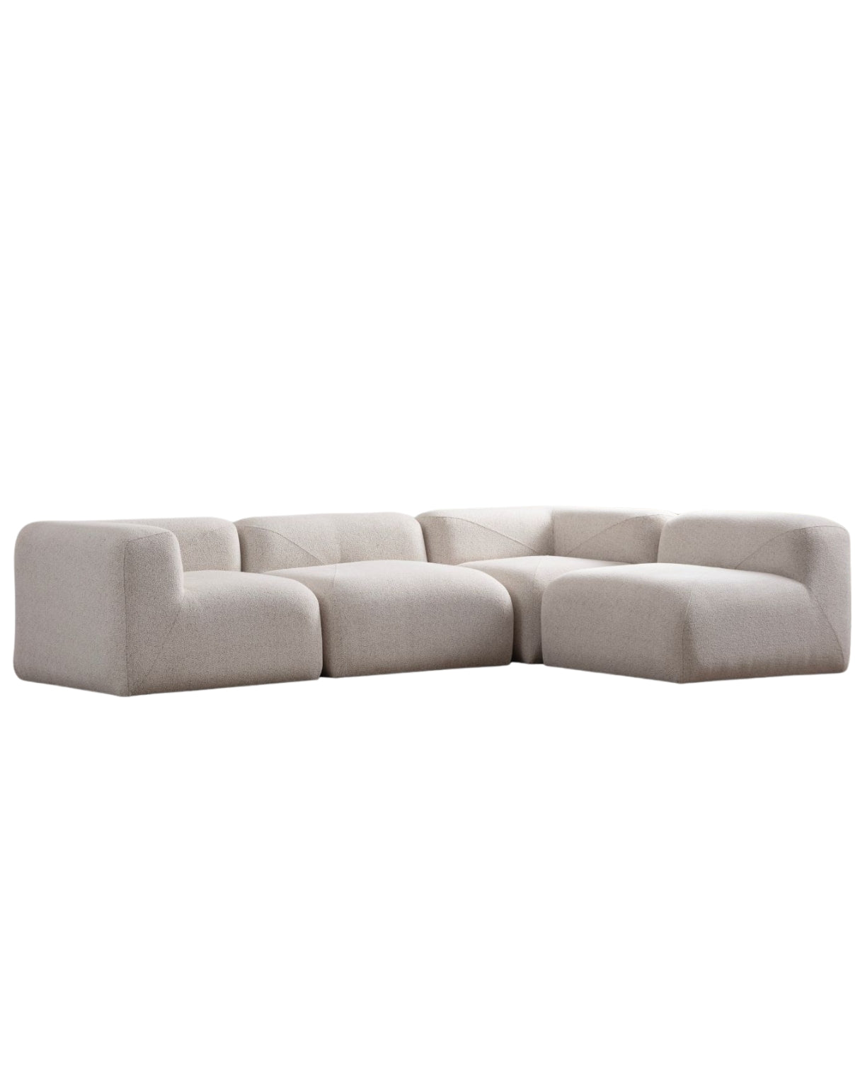 CANAPÉ 'NUAGE' CHENILLE BLANC CASSÉ