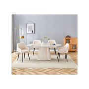 TABLE REPAS 'OVA' TRAVERTIN