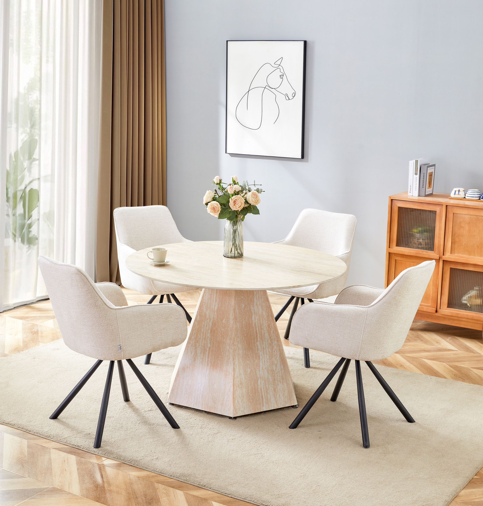 TABLES REPAS RONDE 'SOLAL'