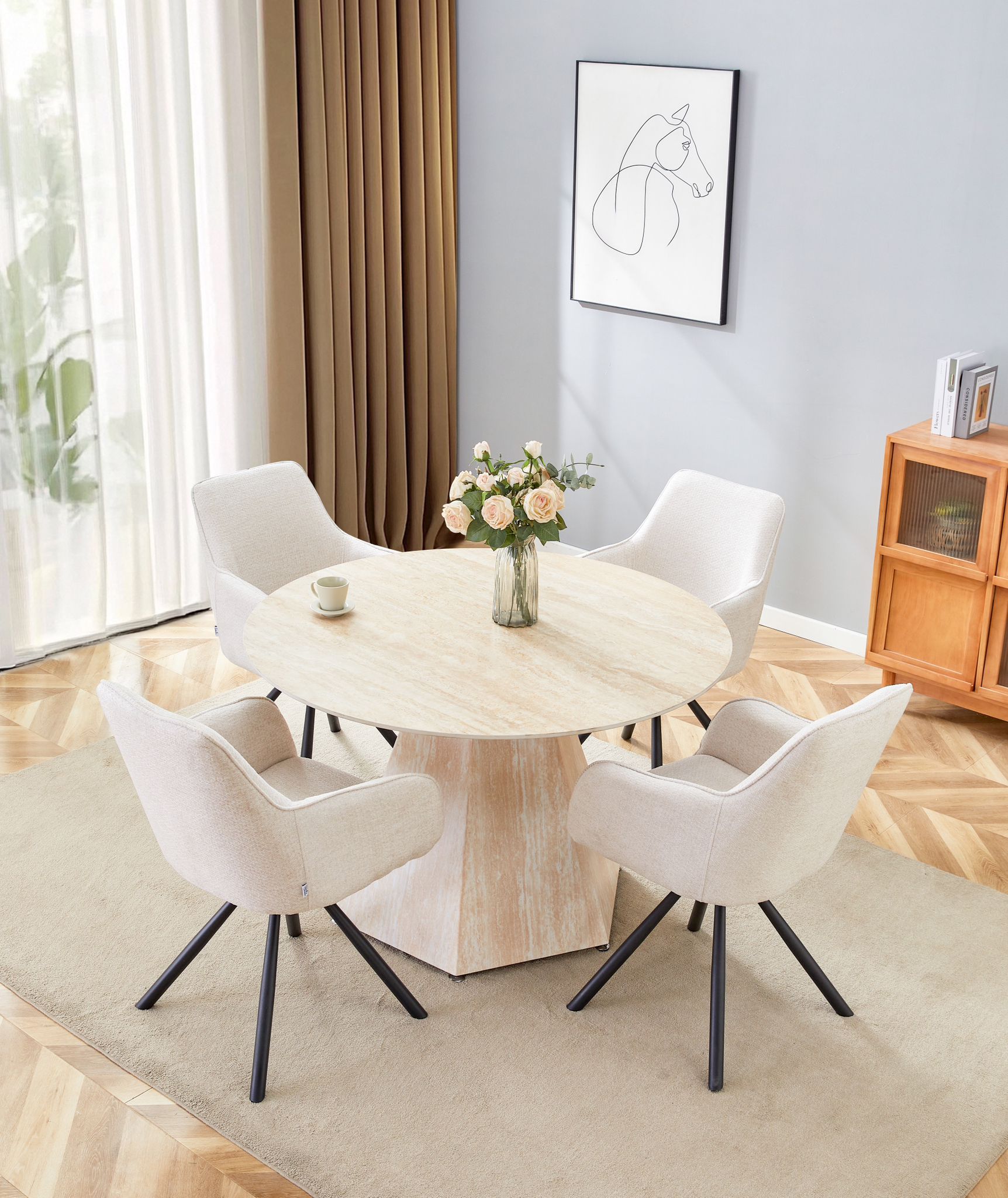 TABLES REPAS RONDE 'SOLAL'