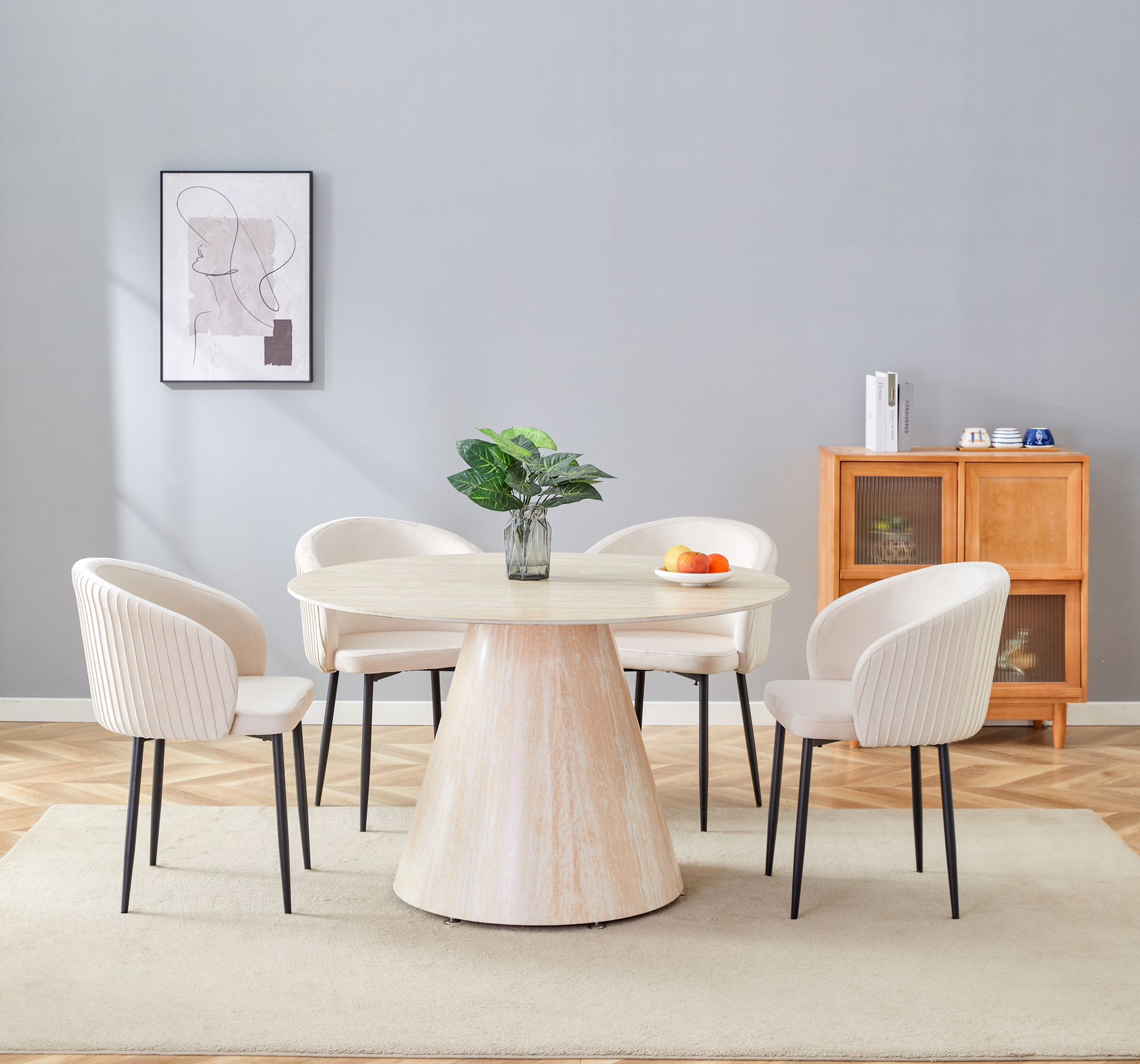 TABLE REPAS RONDE 'ROSALIA'