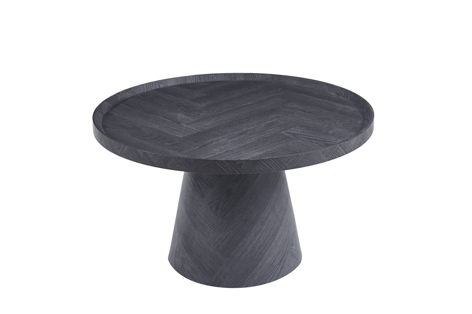 TABLE BASSE 'MANUS' 80CM OU 45CM DÉCOR GRIS FONCÉ